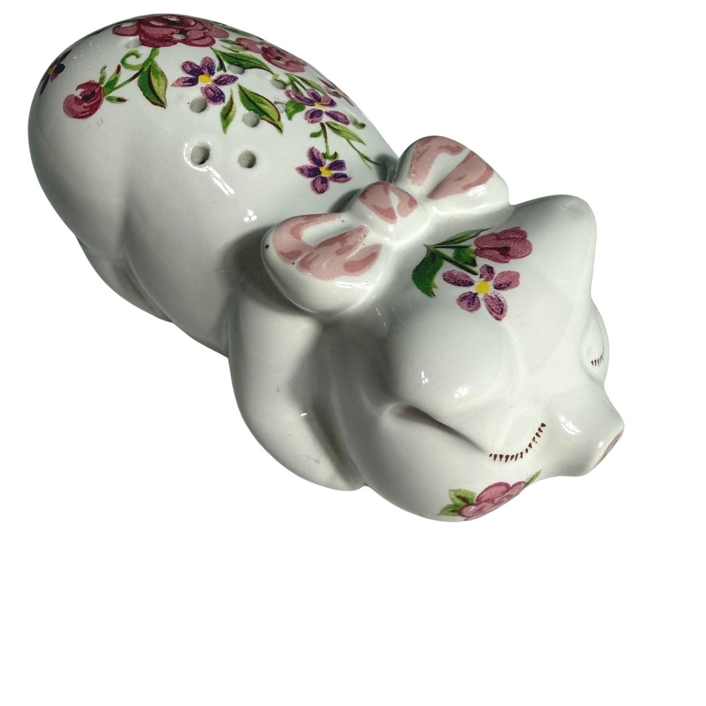 Vintage Avon Pig Salt or Pepper Shaker Hand-Decorated Ceramic‎ 1978 Brazil